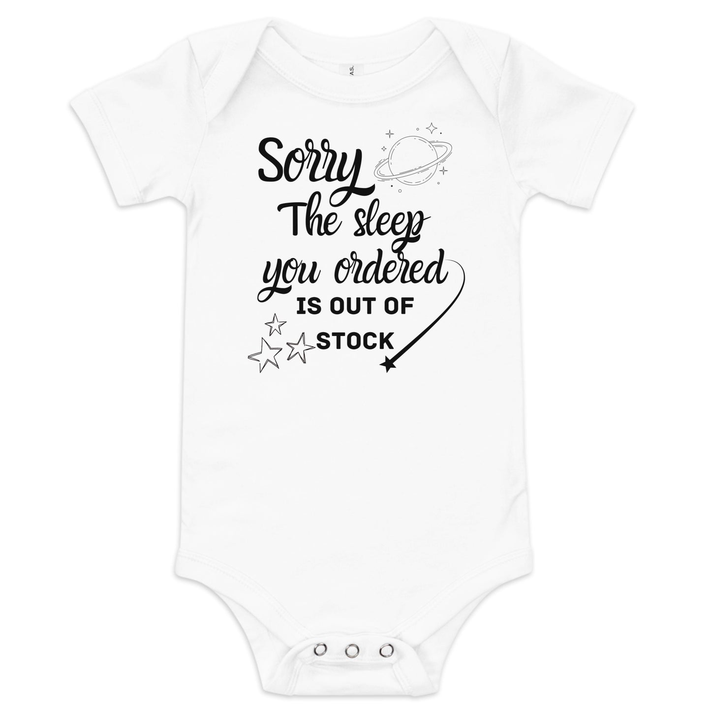 Sleep out of Stock Baby Bodysuit short sleeve one piece