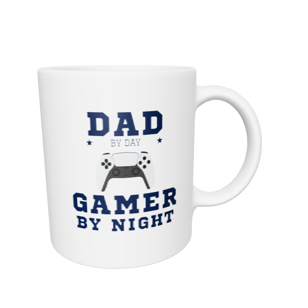 Dad Gamer White glossy mug